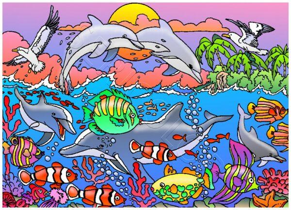 DAUPHINS ET CORAUX