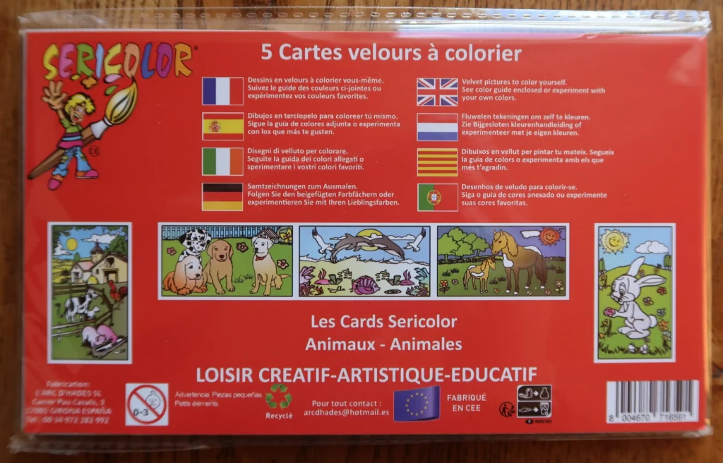 CARD SERICOLOR - ANIMAUX