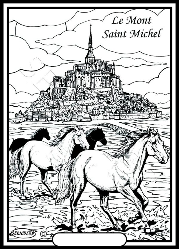 MONT SAINT MICHEL CHEVAUX
