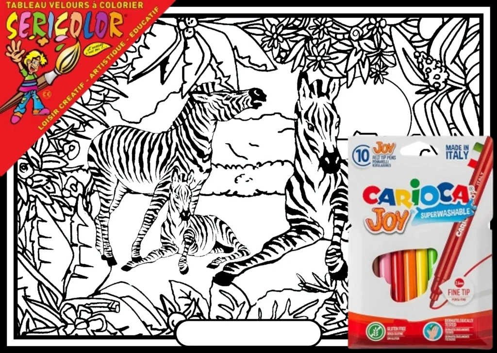 TABLEAU SERICOLOR - FAMILLE ZEBRE