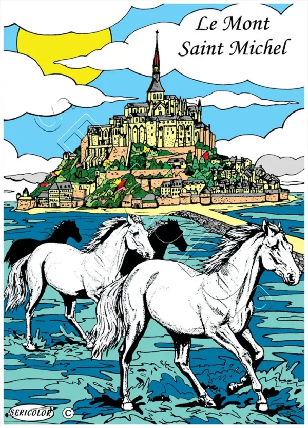 MONT SAINT MICHEL CHEVAUX