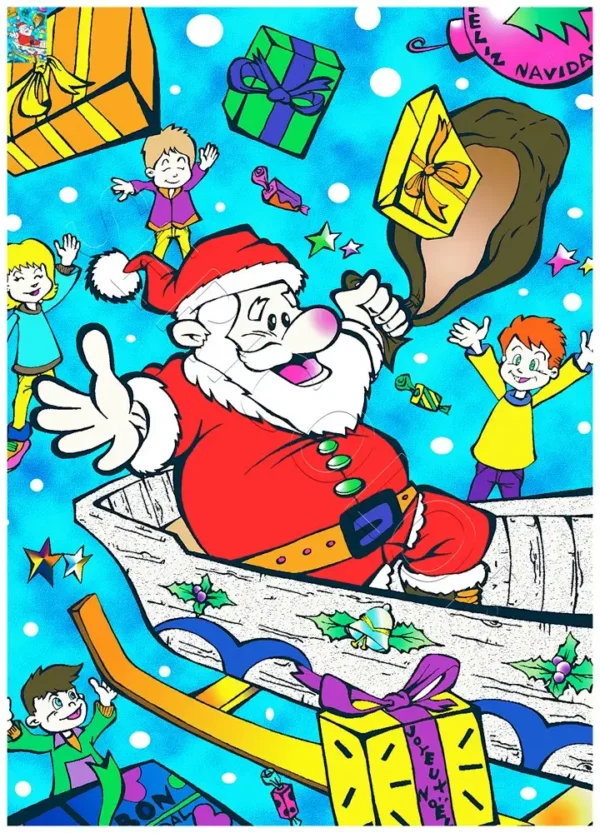 PÈRE NOEL ET SON TRAINEAU