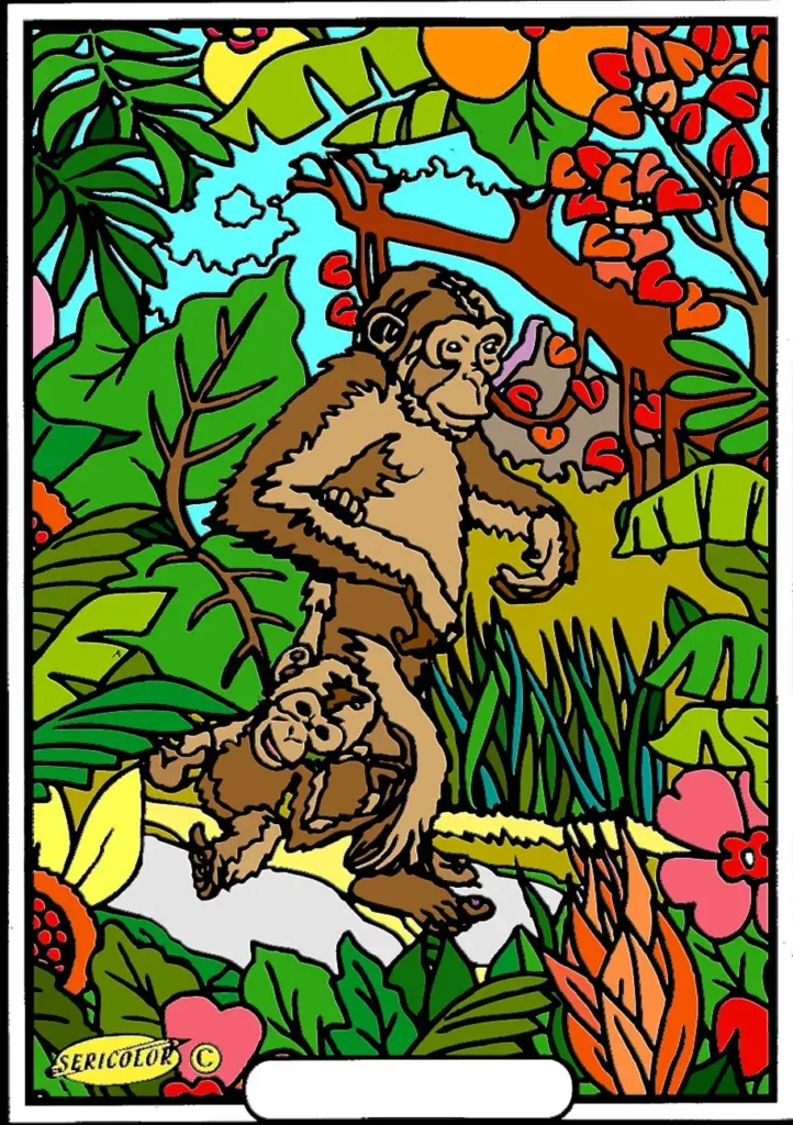 TABLEAU SERICOLOR - SINGES