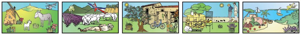 LOT DE TABLEAUX SERICOLOR - PROVENCE