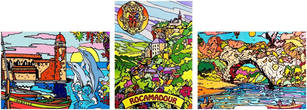 LOT DE TABLEAUX SERICOLOR - SUD EST