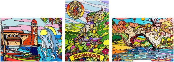 LOT DE TABLEAUX SERICOLOR - SUD EST