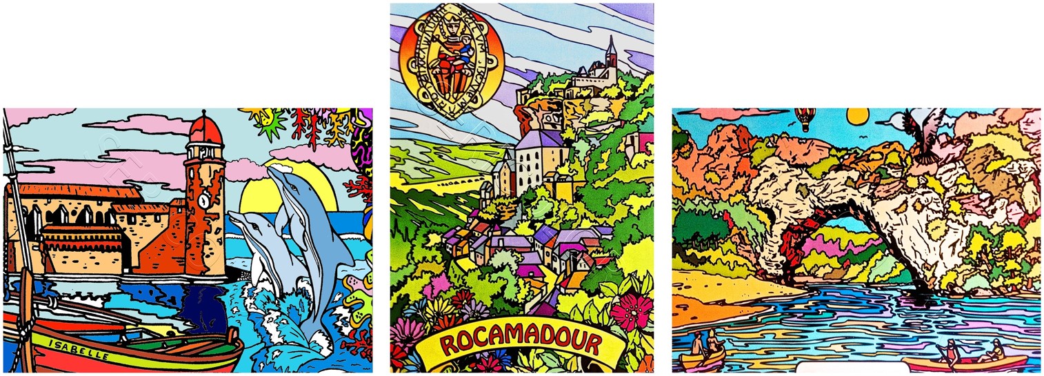 LOT DE TABLEAUX SERICOLOR - SUD EST – Image 1