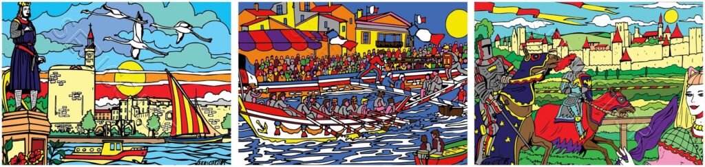 LOT DE TABLEAUX SERICOLOR - SAINT NICOLAS