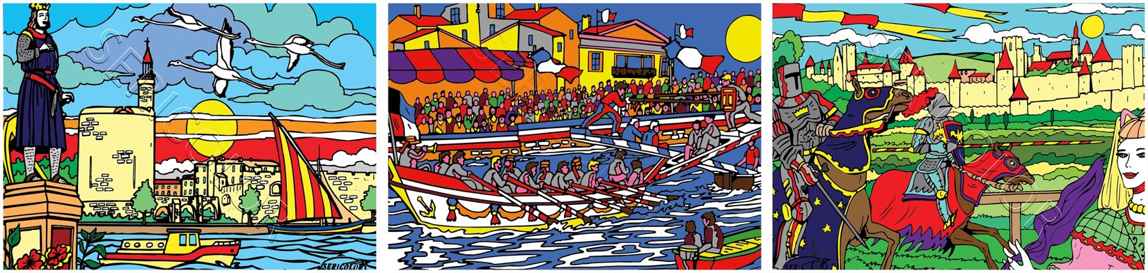 LOT DE TABLEAUX SERICOLOR - SAINT NICOLAS – Image 1